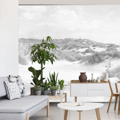 Fototapeta Dune Paradise Faded Vintage W Czerni I Bieli
