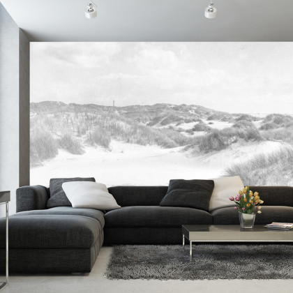 Fototapeta Dune Paradise Faded Vintage W Czerni I Bieli