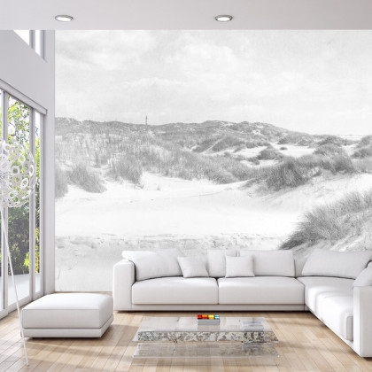 Fototapeta Dune Paradise Faded Vintage W Czerni I Bieli
