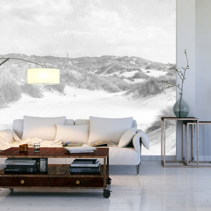 Fototapeta Dune Paradise Faded Vintage W Czerni I Bieli