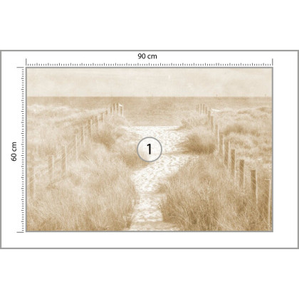 Fototapeta Chodźmy Na Plażę Faded Vintage Sepia