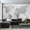 Fototapeta Mapa Świata Teksturowanej Monochromatyczne