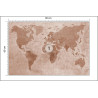 Fototapeta Mapa Świata Teksturowanej Sepii