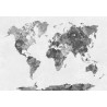 Fototapeta Mapa Świata Akwarela Monochromatyczne