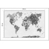 Fototapeta Mapa Świata Akwarela Monochromatyczne