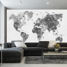Fototapeta Mapa Świata Akwarela Monochromatyczne