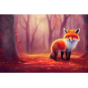 Fototapeta Woodland Fox In Autumn, Created With Ai, Artificial Intelligence