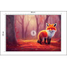 Fototapeta Woodland Fox In Autumn, Created With Ai, Artificial Intelligence