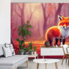 Fototapeta Woodland Fox In Autumn, Created With Ai, Artificial Intelligence