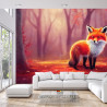 Fototapeta Woodland Fox In Autumn, Created With Ai, Artificial Intelligence