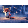 Fototapeta Woodland Fox In Winter Snow, Created With Ai, Artificial Intelligence