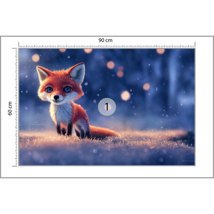 Fototapeta Woodland Fox In Winter Snow, Created With Ai, Artificial Intelligence