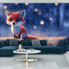Fototapeta Woodland Fox In Winter Snow, Created With Ai, Artificial Intelligence