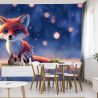 Fototapeta Woodland Fox In Winter Snow, Created With Ai, Artificial Intelligence