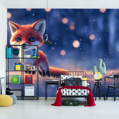 Fototapeta Woodland Fox In Winter Snow, Created With Ai, Artificial Intelligence
