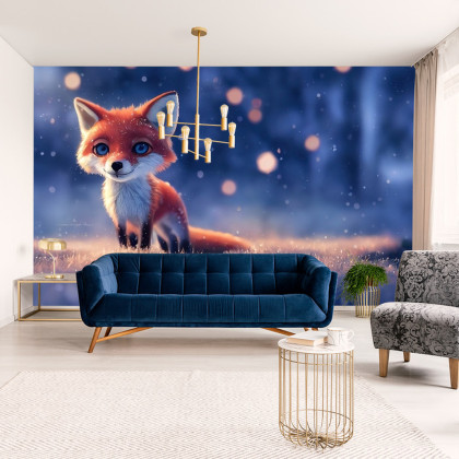 Fototapeta Woodland Fox In Winter Snow, Created With Ai, Artificial Intelligence