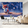 Fototapeta Woodland Fox In Winter Snow, Created With Ai, Artificial Intelligence