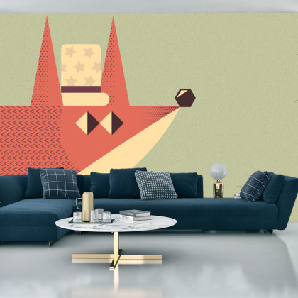 Fototapeta Of A Fox With A Hat