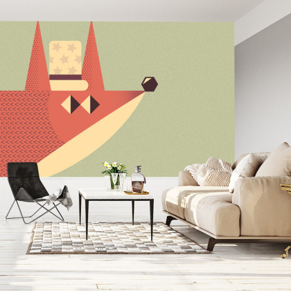 Fototapeta Of A Fox With A Hat