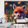 Fototapeta Red Fox Cub In The Snow