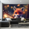 Fototapeta Red Fox Cub In The Snow