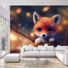 Fototapeta Red Fox Cub In The Snow