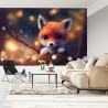 Fototapeta Red Fox Cub In The Snow