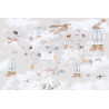 Fototapeta Animals World Map For Kids Wallpaper Design