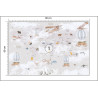 Fototapeta Animals World Map For Kids Wallpaper Design
