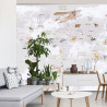 Fototapeta Animals World Map For Kids Wallpaper Design