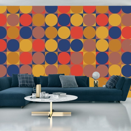 Fototapeta Retro Pattern, Geometric Colorful Abstract