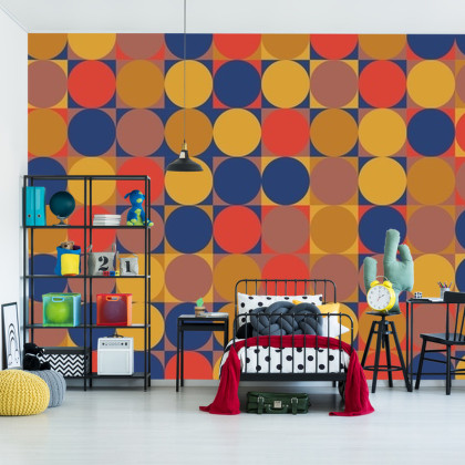 Fototapeta Retro Pattern, Geometric Colorful Abstract