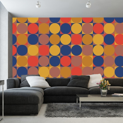 Fototapeta Retro Pattern, Geometric Colorful Abstract