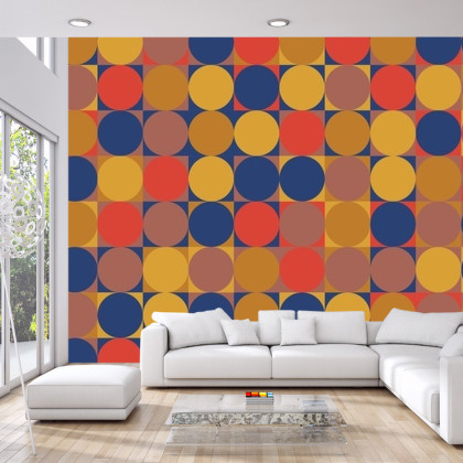 Fototapeta Retro Pattern, Geometric Colorful Abstract
