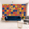 Fototapeta Retro Pattern, Geometric Colorful Abstract