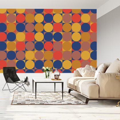 Fototapeta Retro Pattern, Geometric Colorful Abstract