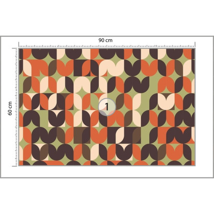 Fototapeta Retro Pattern, Geometric Colorful Abstract