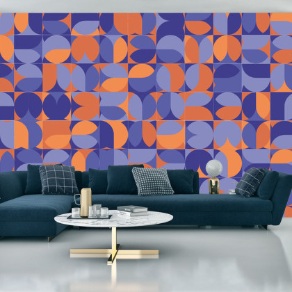 Fototapeta Retro Pattern, Geometric Colorful Abstract