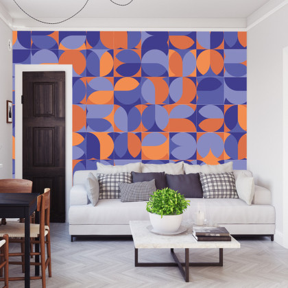 Fototapeta Retro Pattern, Geometric Colorful Abstract