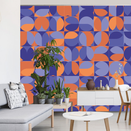 Fototapeta Retro Pattern, Geometric Colorful Abstract