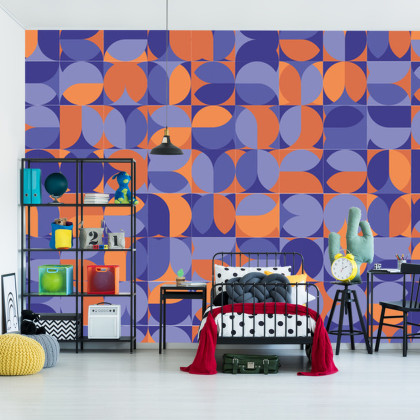 Fototapeta Retro Pattern, Geometric Colorful Abstract