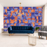 Fototapeta Retro Pattern, Geometric Colorful Abstract