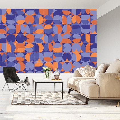 Fototapeta Retro Pattern, Geometric Colorful Abstract