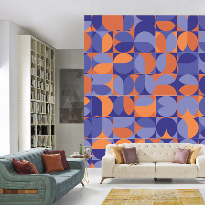 Fototapeta Retro Pattern, Geometric Colorful Abstract