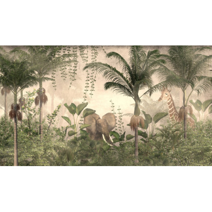Fototapeta Tropical Trees And Leaves For Digital Printing Wallpaper, Custom Design Wallpaper - 3D
