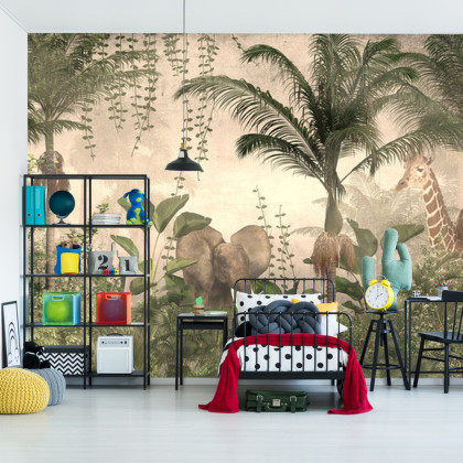 Fototapeta Tropical Trees And Leaves For Digital Printing Wallpaper, Custom Design Wallpaper - 3D