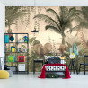 Fototapeta Tropical Trees And Leaves For Digital Printing Wallpaper, Custom Design Wallpaper - 3D
