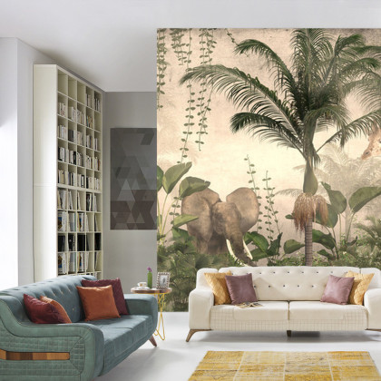 Fototapeta Tropical Trees And Leaves For Digital Printing Wallpaper, Custom Design Wallpaper - 3D