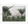Fototapeta Tropical Trees And Leaves For Digital Printing Wallpaper, Custom Design Wallpaper - 3D