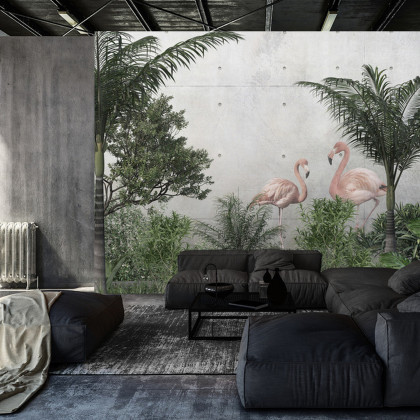 Fototapeta Tropical Trees And Leaves For Digital Printing Wallpaper, Custom Design Wallpaper - 3D